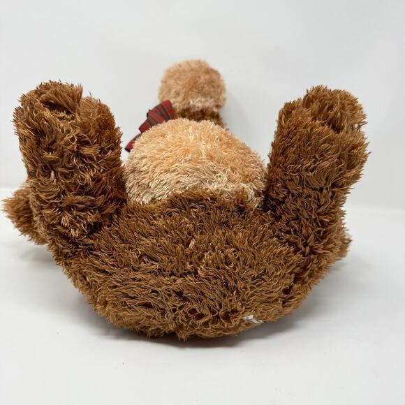 Gund Harley Slouchy Teddy Bear 16" Plush 46129 Plaid Red Green Neck Bow Toy Soft - Picture 8 of 12